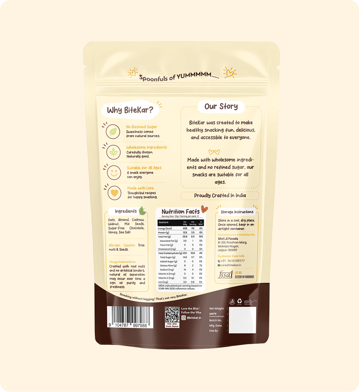 Bitekar Dark Cocoa Nut Crunch