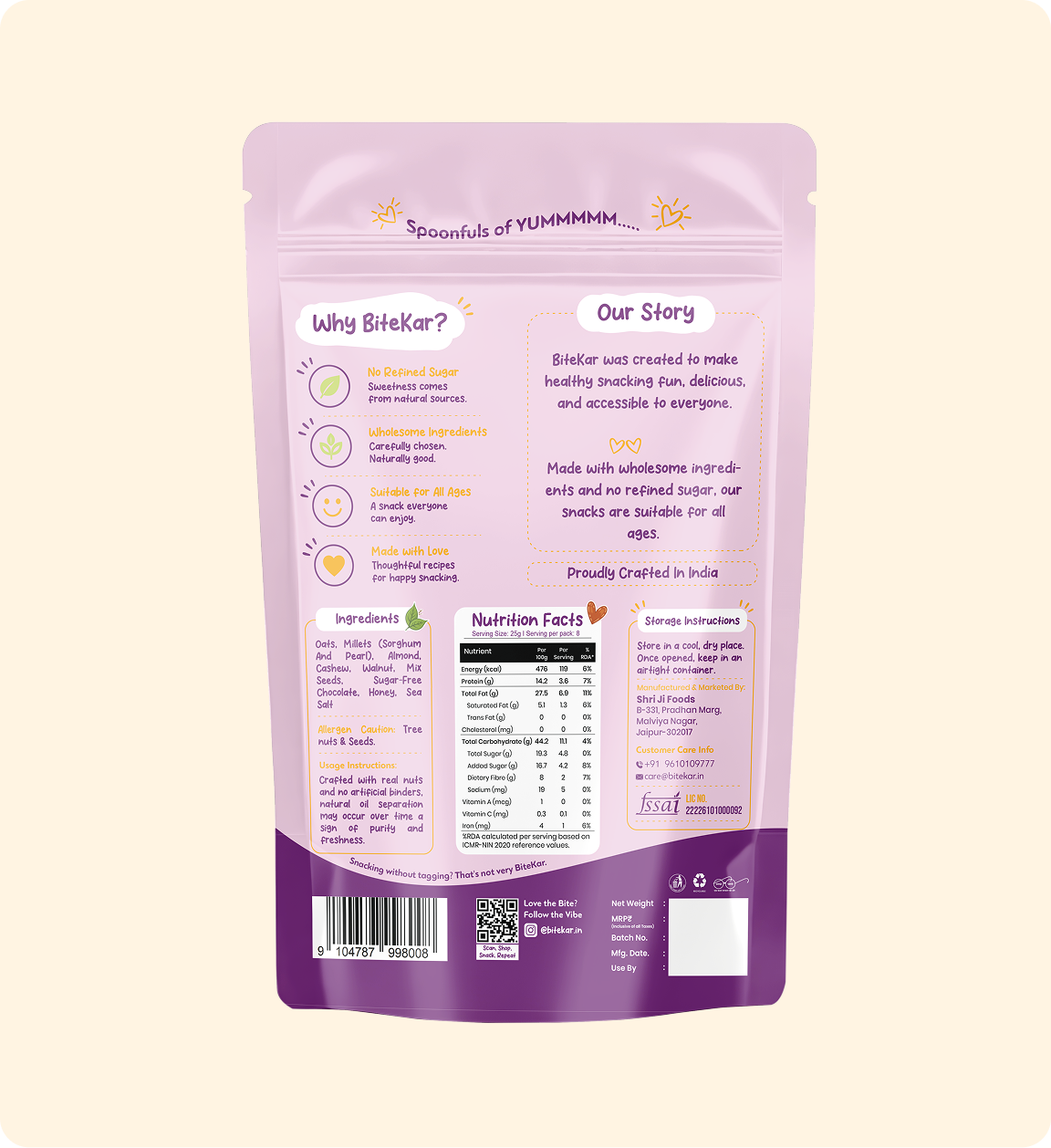 Bitekar Dark Cocoa  Millet Crunch