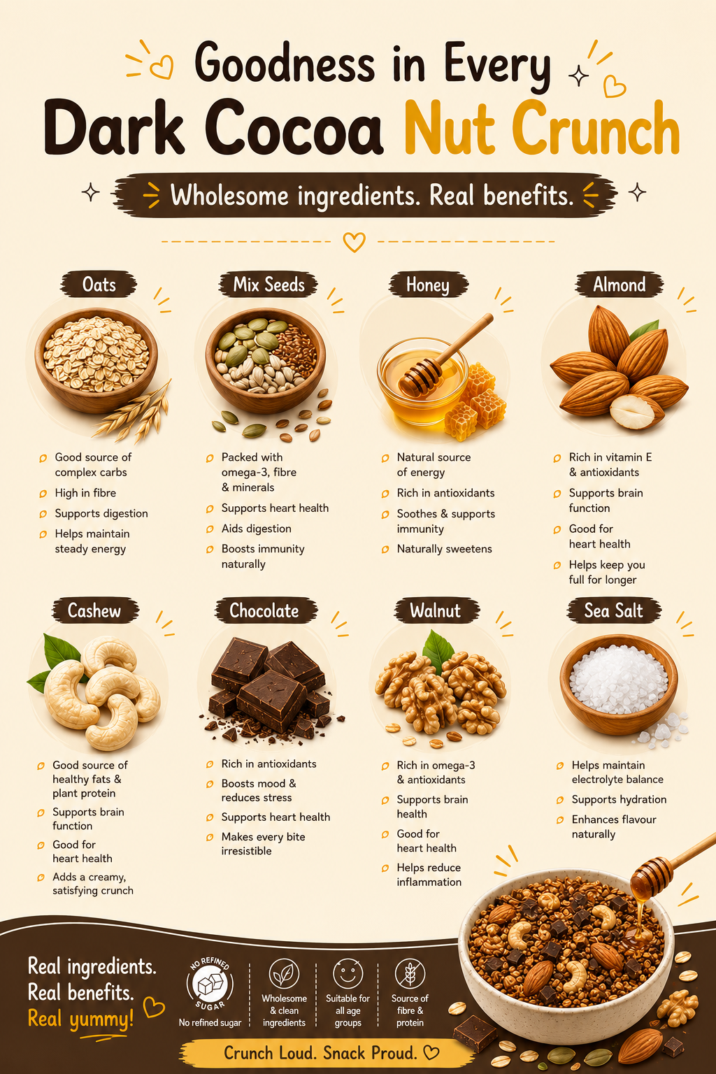 Bitekar Dark Cocoa Nut Crunch
